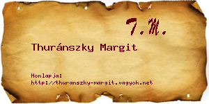 Thuránszky Margit névjegykártya